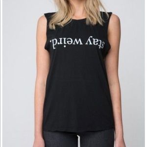 Brandy Melville Original Stay Weird. Tank Top